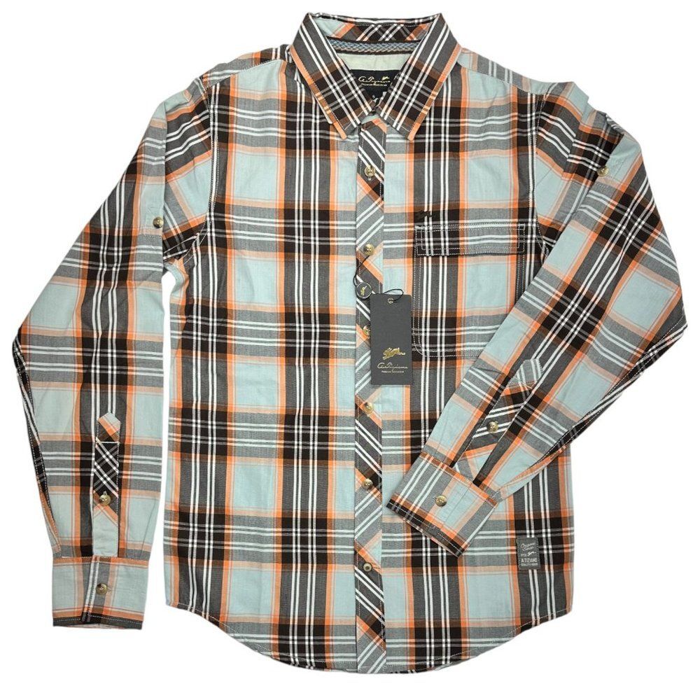 A. Tiziano Plaid Woven Shirt (S)
